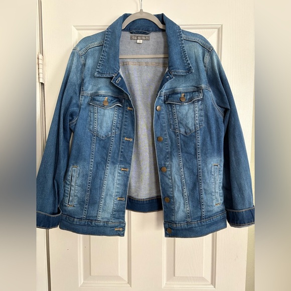 Garnet Hill relaxed denim jacket size 14 - Picture 1 of 2